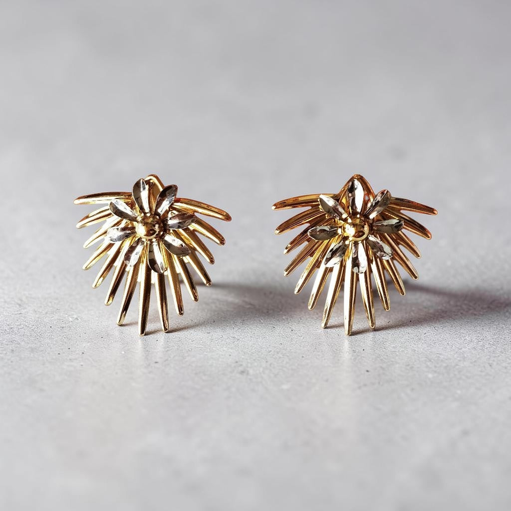 Golden Sunburst Earrings