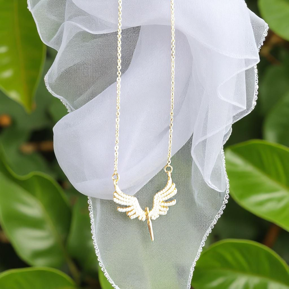 Necklace with a Winged Pendant