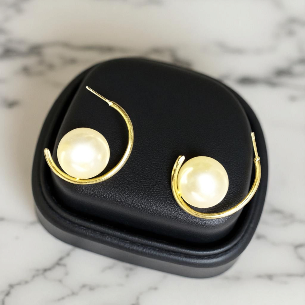 Pearl With RIng Earrings