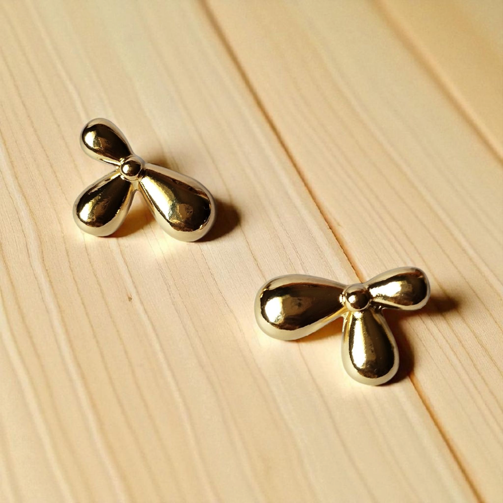 Golden Floral Anti Tarnish Earrings