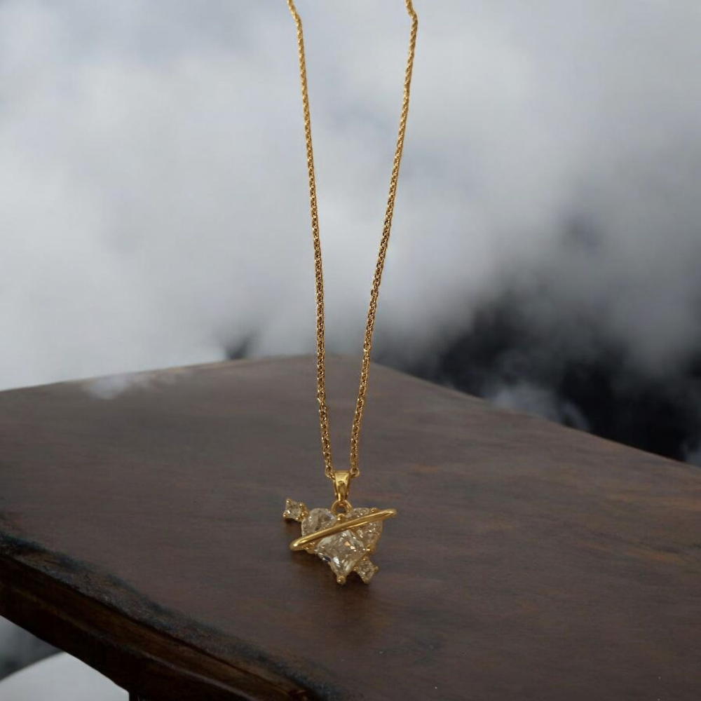 Unique Heart Pendant Set