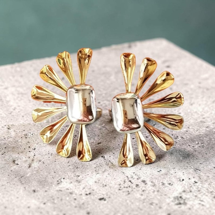 Golden Flower Earrings