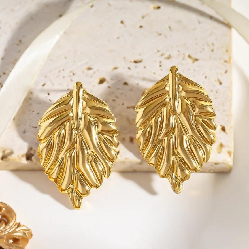 Golden Leaf Earrings