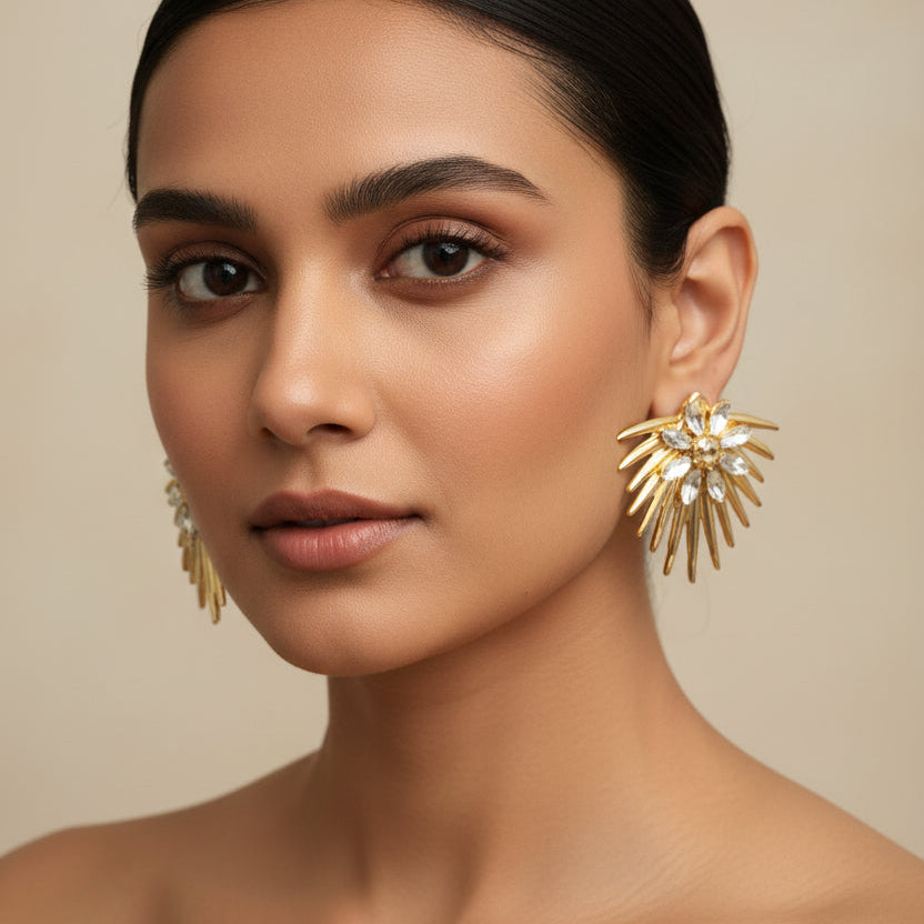 Golden Sunburst Earrings