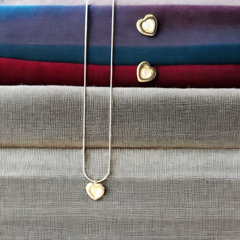 Gold heart shape Necklace Set