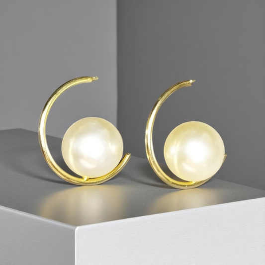 Pearl With RIng Earrings