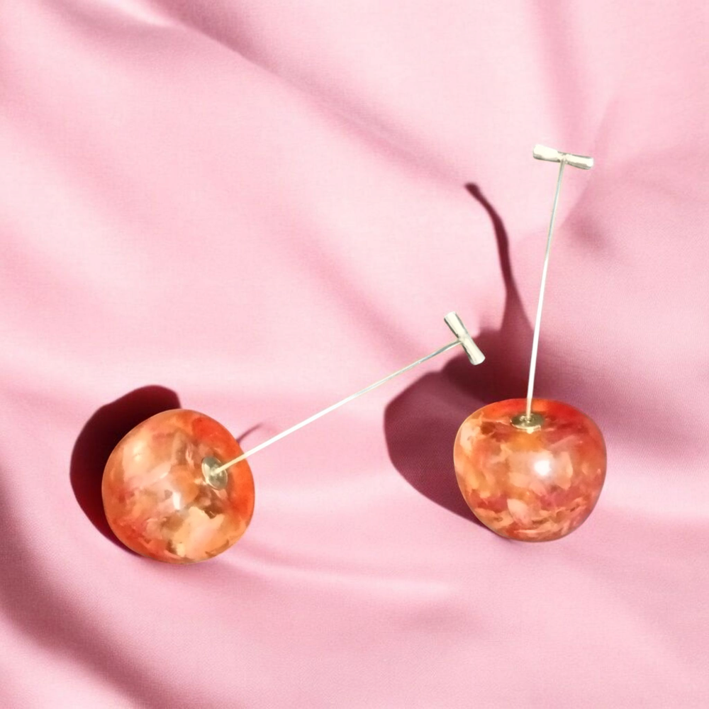 Red Crystal Cherry Earrings