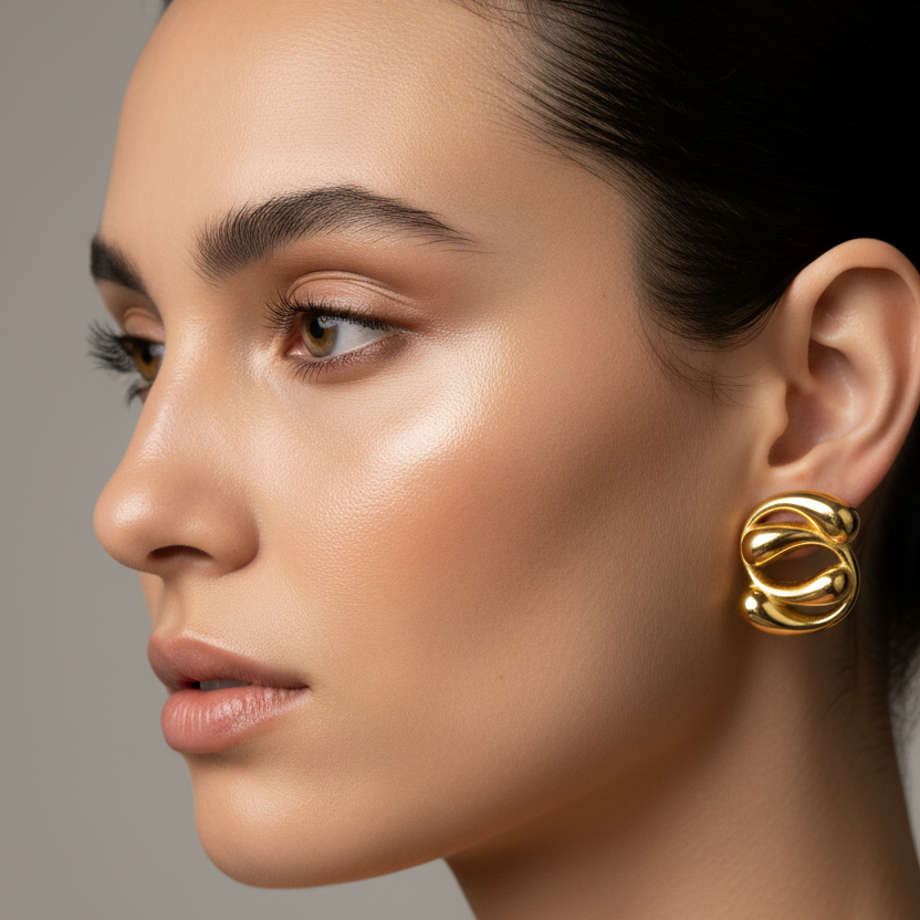 Gold Plated Stud Earrings