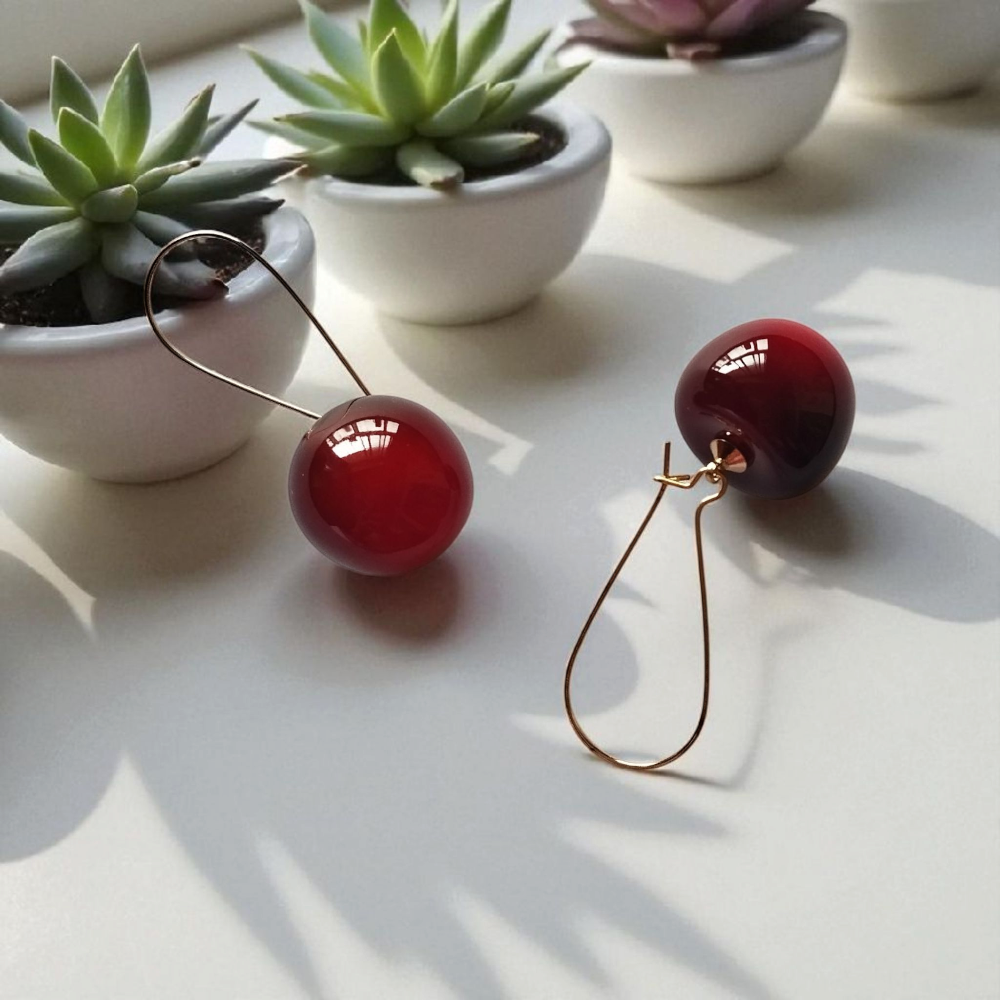Red Cherry Earrings
