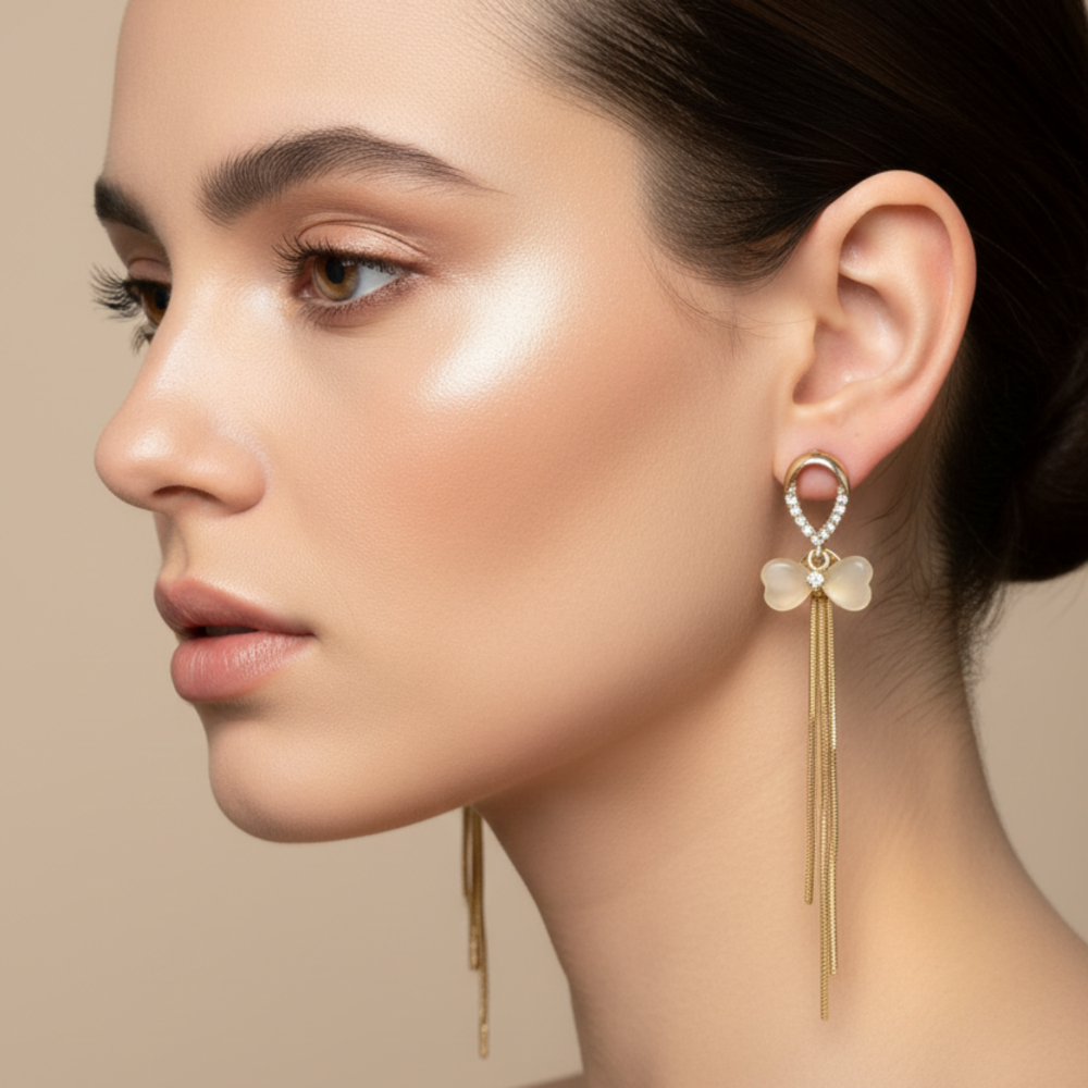 Bow and Tassel design Earrings