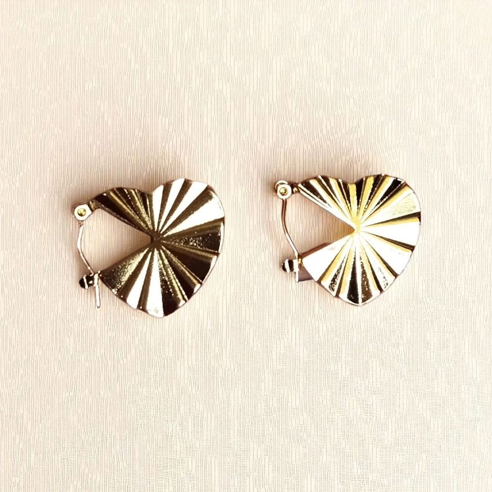 Gold Plated Heart-shape Hoop