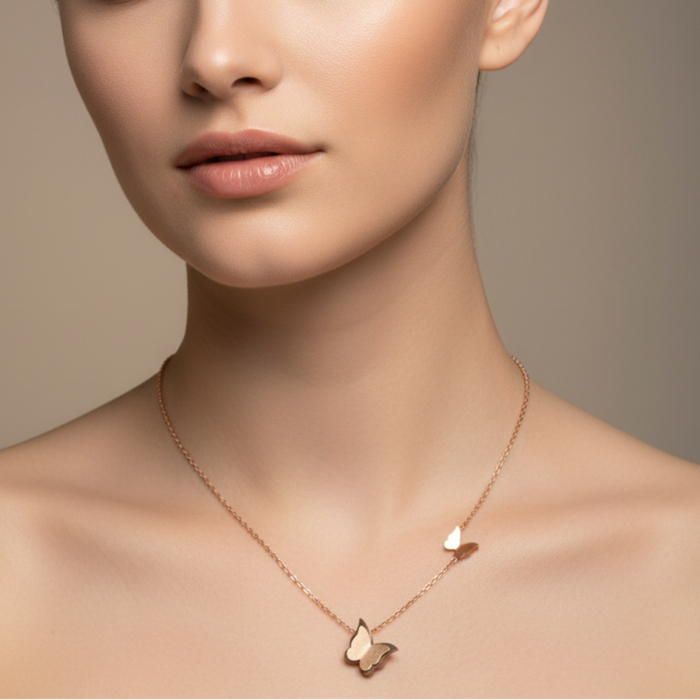 Butterfly Charm Pendant Set