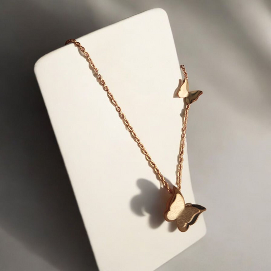 Butterfly Charm Pendant Set