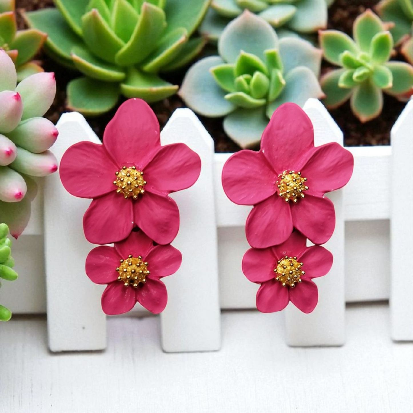 Pink Petal Earrings