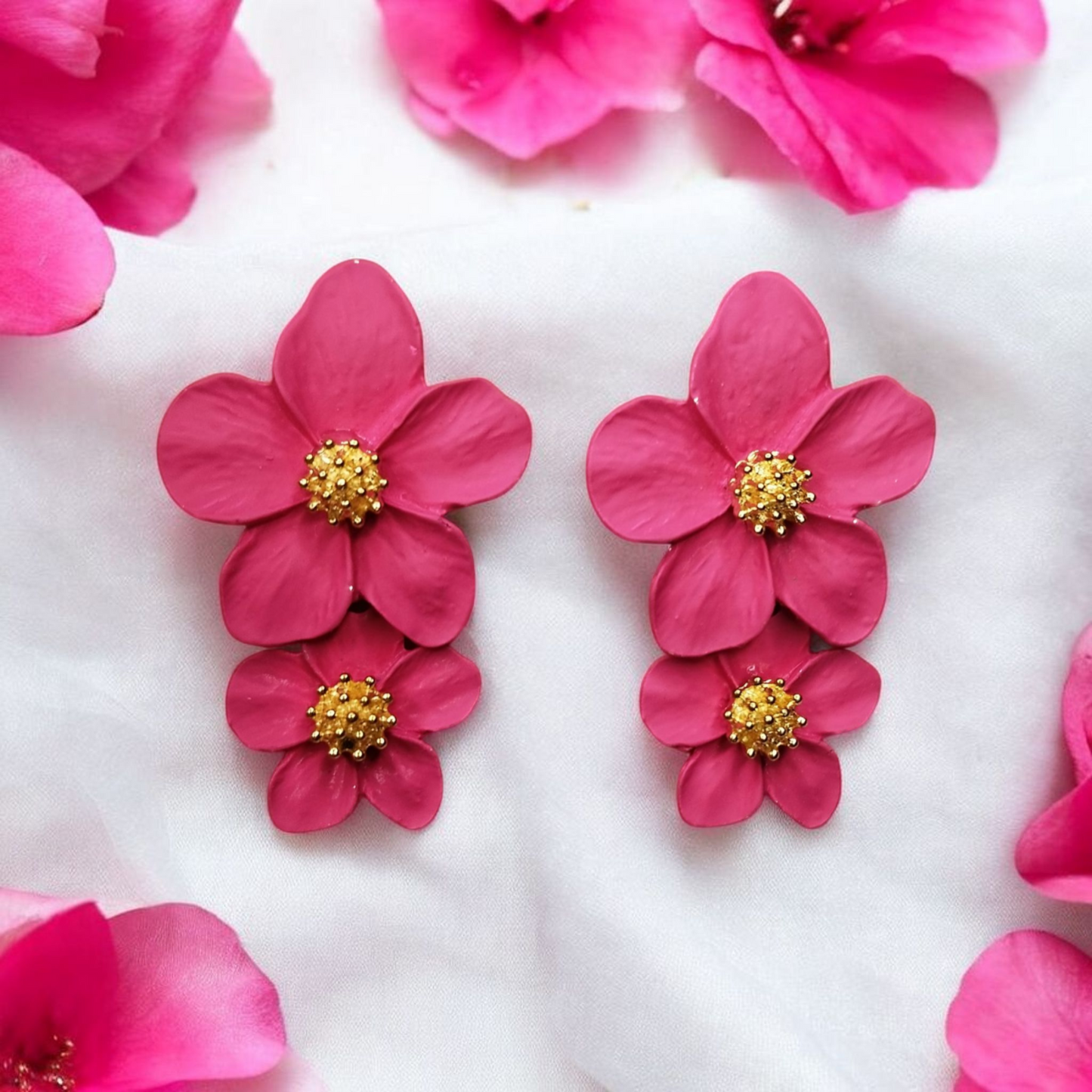 Pink Petal Earrings