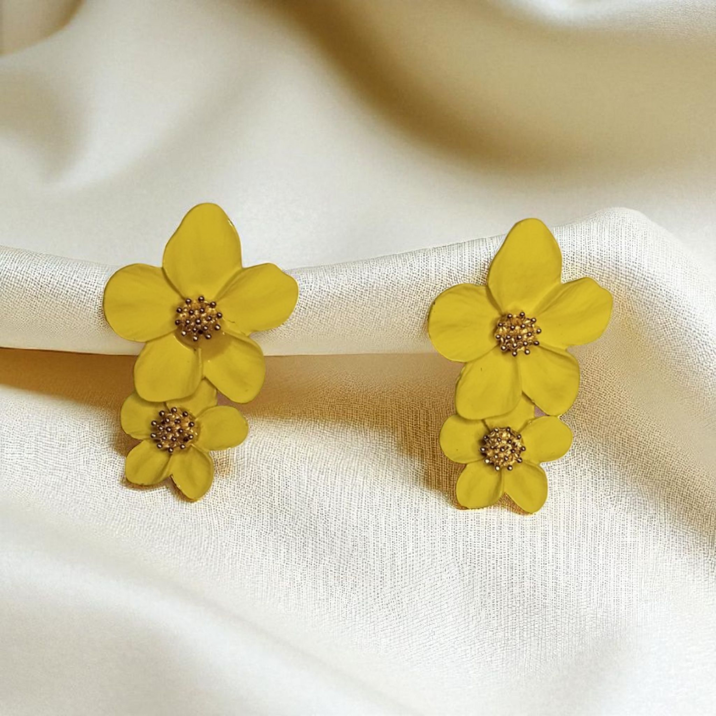 Yellow Petal Earrings
