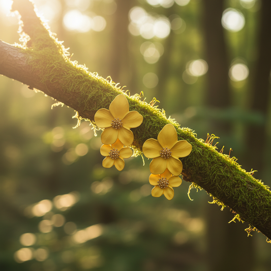 Yellow Petal Earrings