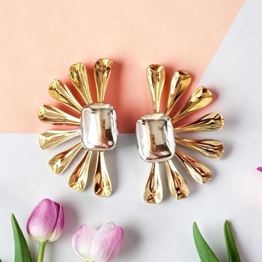 Golden Flower Earrings