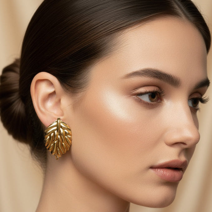 Golden Leaf Earrings