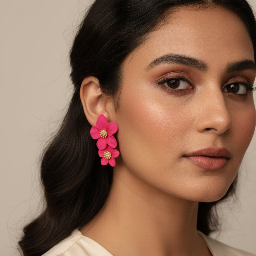 Pink Petal Earrings
