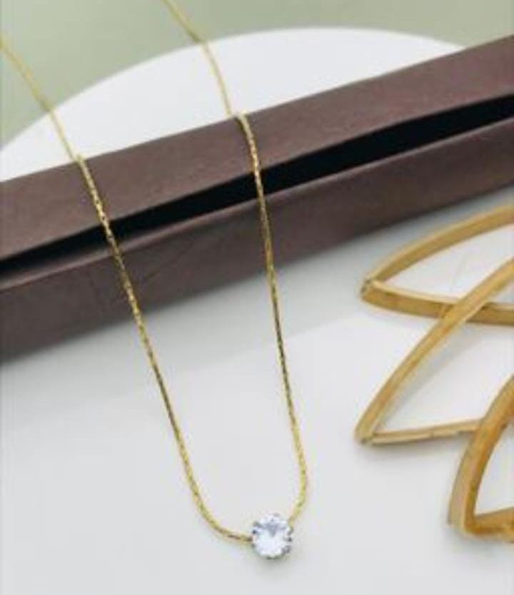 Single Diamond Pendant Set
