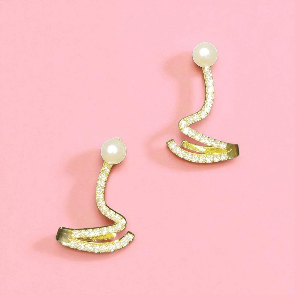Pearl Diamond Stud Earrings